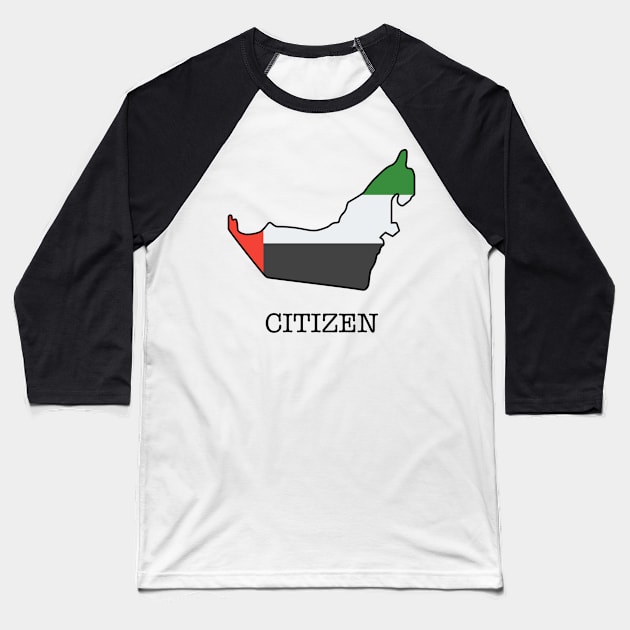 UAE Citizen Baseball T-Shirt by Playful Creatives